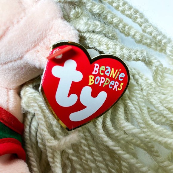 TY Beanie Boppers Jolly Janie - Christmas Collectible Plush Retired 2002 - Picture 3 of 4